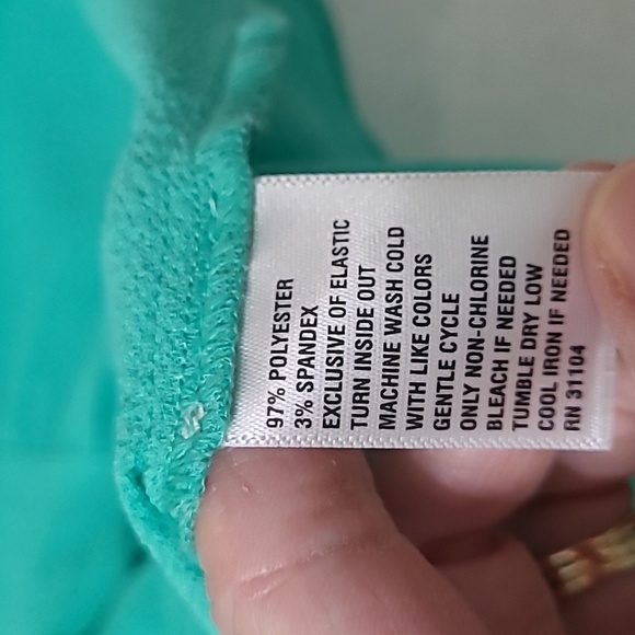 Kaari Blue off-the-shoulder blouse in a vibrant greenish teal color size XL - Picture 6 of 8